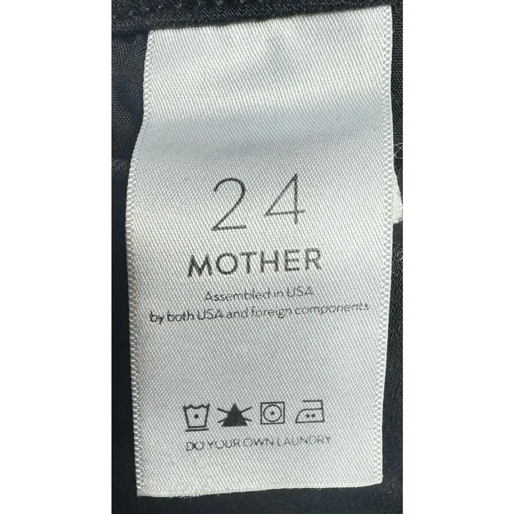 Mother Women's Black‎ Looker Ankle Fray Denim Jeans - Size 24x27*